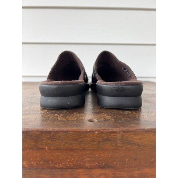 Clarks Brown Leather Womens Slip-On Mules Size 8M - Picture 3 of 5
